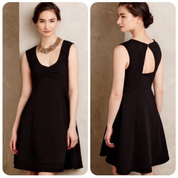 Anthropologie Fairchild Stretchy Maeve Dress in Black Size XXS - Picture 1 of 10